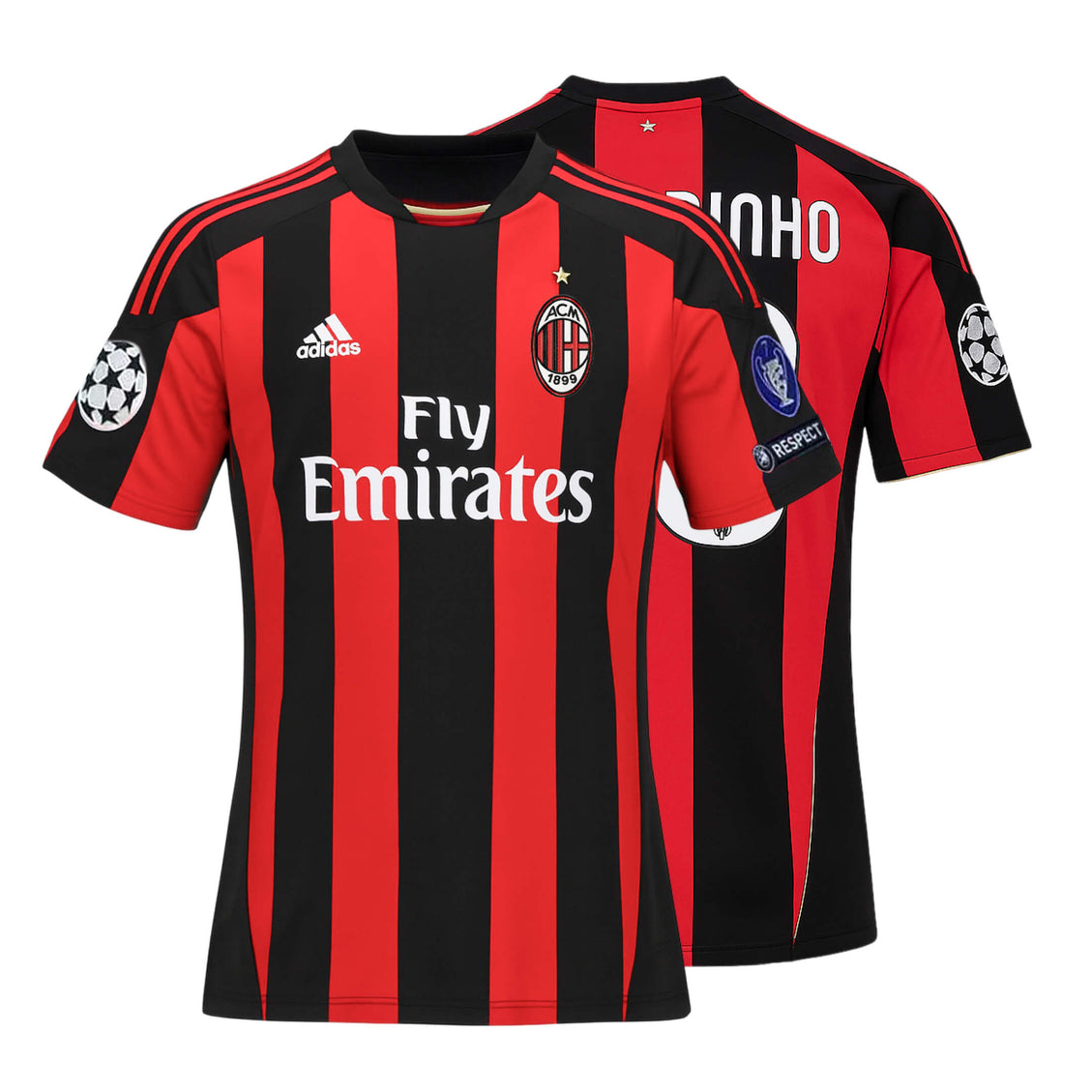 AC Milan 2009/10 Home Jersey (Adidas, Fly Emirates sponsor)