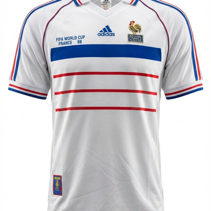 France Away Jersey from the 1998 FIFA World Cup made by Adidas.