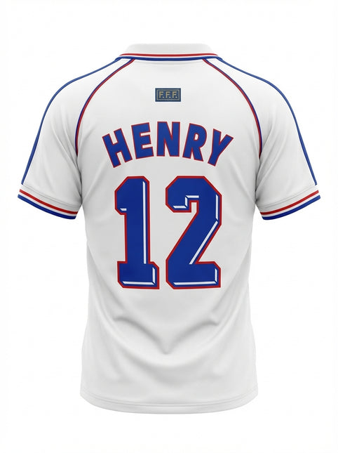 France Away Jersey from the 1998 FIFA World Cup made by Adidas.