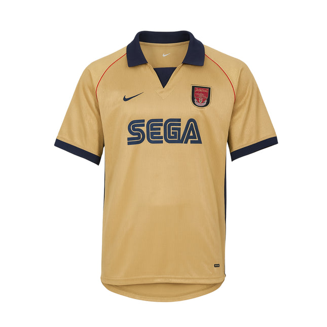 Arsenal 2001/02 Sega Gold Away Retro Football Shirt