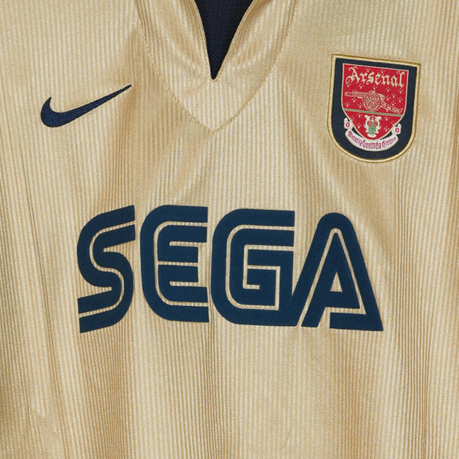 Arsenal 2001/02 Sega Gold Away Retro Football Shirt