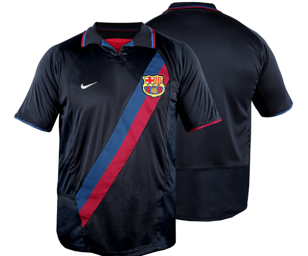 Barcelona 2002 Away Kit BARCELONA 2002 2003 AWAY FOOTBALL SHIRT