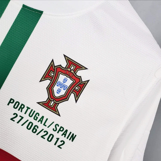 Portugal 2012 Away Jersey | Euro 2012 Retro Nike Kit | Classic White & Cross Design