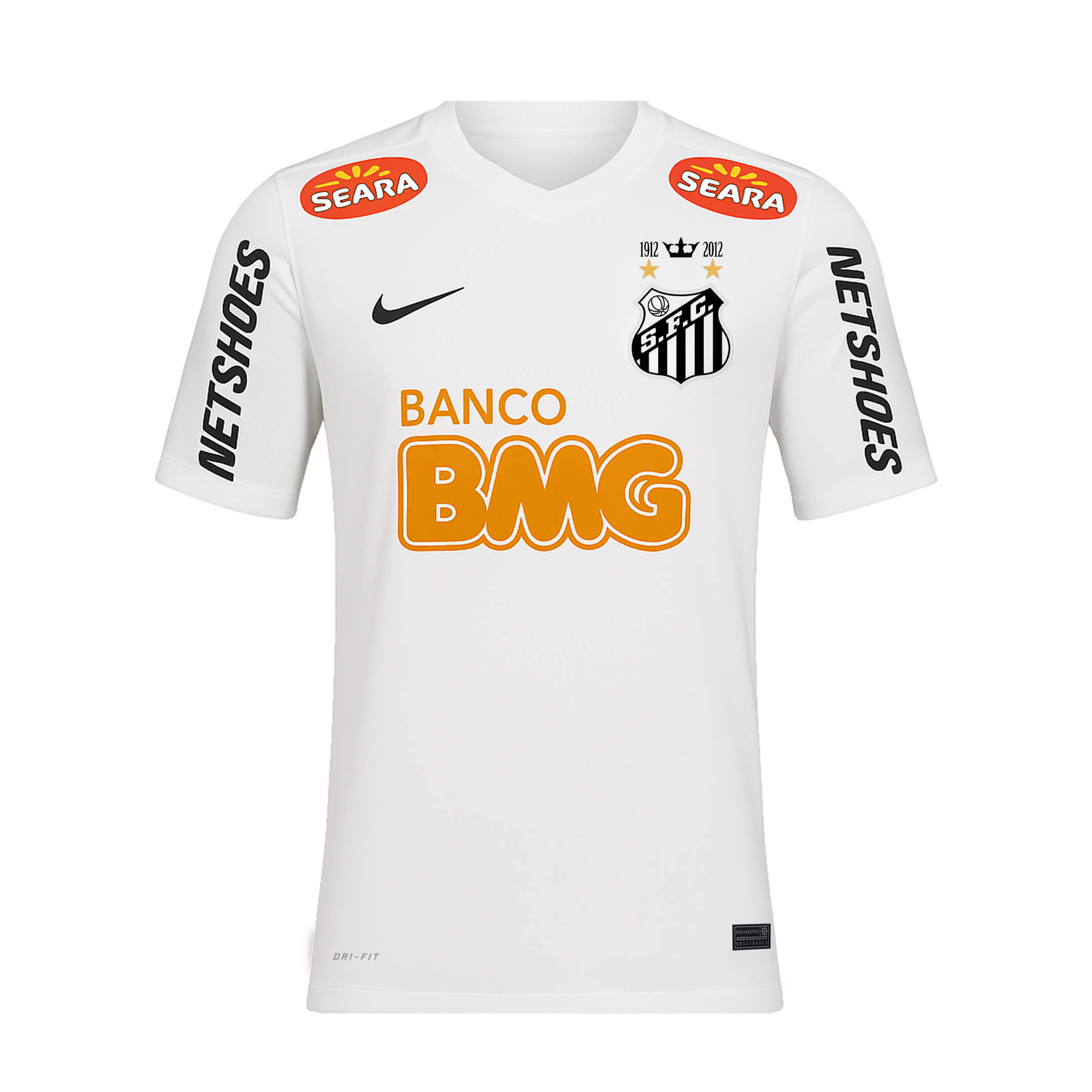 Santos FC 2012 Centenary Home Jersey Nike Dri Fit Neymar Era Shirt santos-fc-2012-centenary-home-jersey-nike-dri-fit-neymar-era-shirt